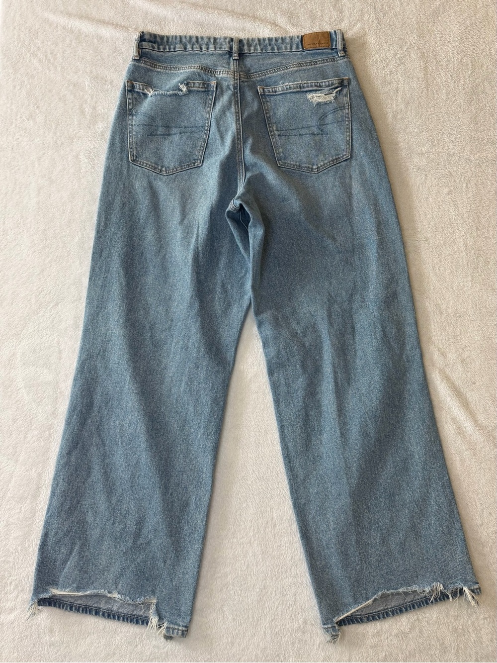 American Eagle Outfitters Curvy 12 Regular Super High Rise Baggy Wide Leg Jeans - Picture 4 of 7